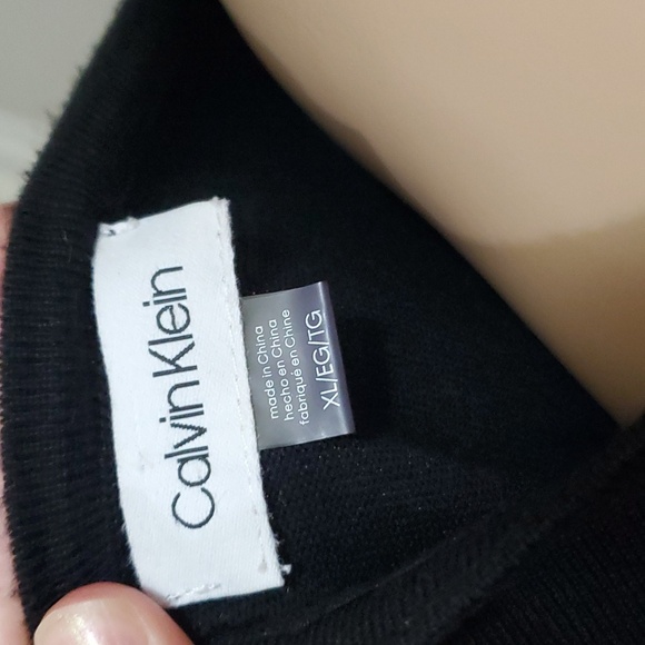 Calvin Klein XL studded pointelle burn out bell sleeve sweater dress - Picture 9 of 11